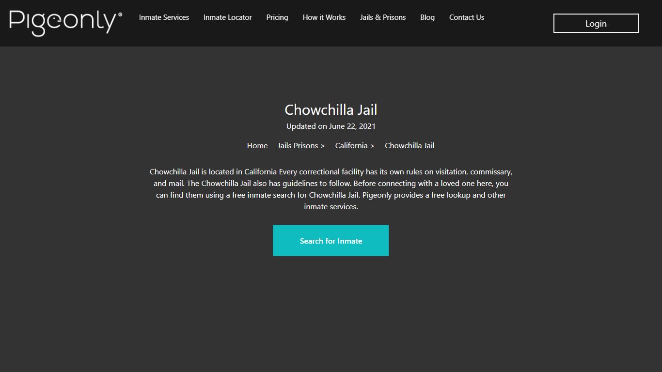 Chowchilla Jail Inmate Search | California