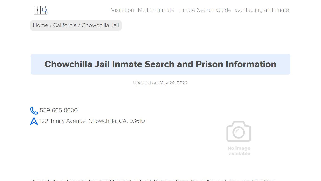 Chowchilla Jail Inmate Search, Visitation, Phone no ...