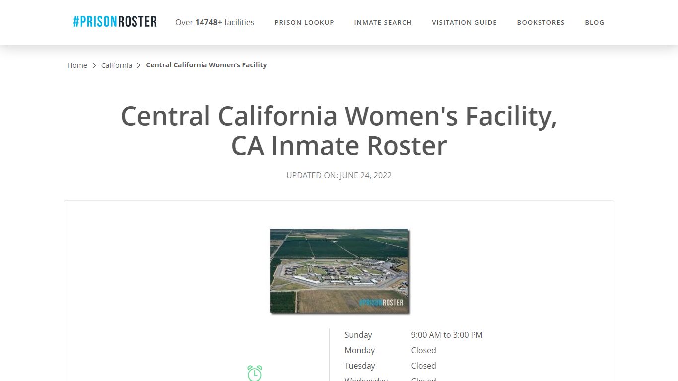 Central California Women's Facility, CA Inmate Roster